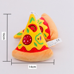 Juguete de Peluche para Mascotas Pequeñas, Ecológico, de Poliéster, con Sonido, Diseño de Dibujos Animados, Bonito y de Lujo, para Uso en Interiores, Pizza, Hamburguesa para Perros - Product Image 6