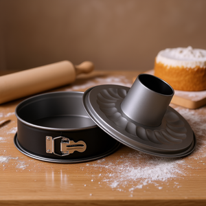 ถาดอบสปริงฟอร์มพร้อมฐานท่อ ขนาดเส้นผ่านศูนย์กลาง 8 ซม. ยาว 26 ซม. สีดำ ชุด 2 ชิ้น - Product Image 3