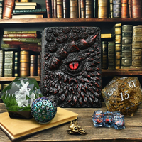 Carnet de notes A5 en résine 3D gravée Lava Magic Dragon, format voyage, 7 couleurs, idéal pour les joueurs de jeux de table