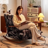 Sillón Reclinable Individual de Estilo Vintage de Lujo Ligero, Sofá Casual para Dormitorio, Sala de Estar o Balcón