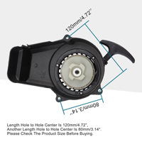 Ensemble de démarreur à rappel en aluminium noir, remplacement pour moto de poche et moto tout-terrain 2 temps 47cc 49cc