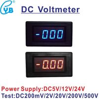 YB5135A 3 1/2 LED Digital DC Voltímetro DC 200mV/2V/20V/200V/500V Monitor Medidor de voltaje Probador Volt Panel Meter Voltímetro 3,5''