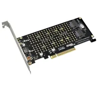 Tarjeta Divisora Dual M.2 NVMe PCIe x8 con Soporte PCIe 4.0 para Adaptador de Expansión SSD RAID en Placa Base