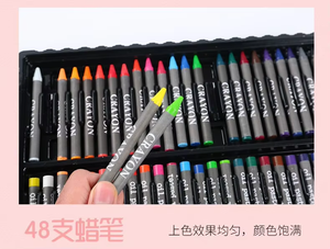 Lot de 150 crayons de cire multicolores en plastique pour enfants, coffret cadeau de papeterie pour peinture et dessin - Product Image 2