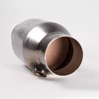 Convertisseur catalytique universel NO CEL 2,5 pouces en acier inoxydable, rond, soudé, avec logement pour sonde O2, haut débit, OBDII Euro 4/5