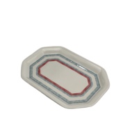 Feuille Conception Mélamine Pas Cher En Plastique Mélamine Assiette De Service Passe Au Lave-Vaisselle Grain De Bois Assiette De Mélamine Rectangle
