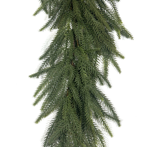 Ghirlanda di aghi di pino Norfolk artificiali morbidi effetto real touch <span class=keywords><strong>per</strong></span> <span class=keywords><strong>decorazioni</strong></span> di <span class=keywords><strong>porte</strong></span> e pareti, <span class=keywords><strong>decorazioni</strong></span> <span class=keywords><strong>natalizie</strong></span> e invernali - Product Image 2