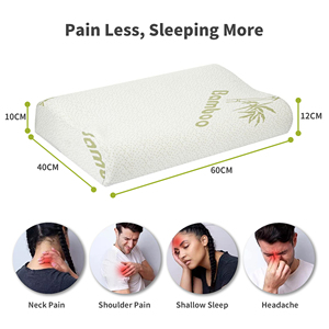 Offre Spéciale Confortable Doux Contour Mousse À Mémoire <span class=keywords><strong>Oreiller</strong></span> En Bambou Conception De Vague De Refroidissement pour Soulagement De La Douleur Au Cou Lit Positionneur De Sommeil - Product Image 5