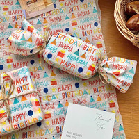 Papier de soie recyclé imprimé coloré 17 g/m² 70*50 cm, idéal pour l'emballage de cadeaux, de vêtements et de fleurs