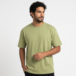 T-shirt pour homme surdimensionné 100% coton, logo personnalisé imprimé à l'écran, fabricant OEM, vente en gros, fournisseur d'exportation - Product Image 1