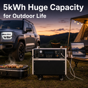 ระบบจัดเก็บพลังงานแบบพกพา 5000W 3000W 2000W สำหรับใช้งานกลางแจ้งในกรณีฉุกเฉิน 110V/220V พร้อมแผงโซลาร์เซลล์ ตัวควบคุม MPPT ไฟ LED สำหรับรถยนต์ - Product Image 6