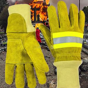 ถุงมือดับเพลิง NOMEX หนังวัว อะรามิด ทนไฟ ทนทานต่อการสึกหรอ กันน้ำ ชุดดับเพลิงกู้ภัย - Product Image 1