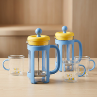 Cam French Press Kahve Makinesi 350ml 600ml 1000ml Borosilikat Cam French Press Özel Logo
