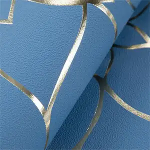 Hanmero New PVC Lotus 0.53*10M Perekat Tahan Kelembaban Wallpaper Vinyl Dekorasi Rumah untuk Salon Kecantikan Penutup Dinding