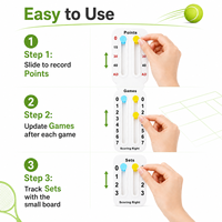 Compteur de points mécanique auto-adhésif pour raquette de padel, suivi des points pour l'entraînement et les matchs de tennis