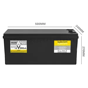 Solução de energia personalizada para ciclos profundos de bateria de lítio Lifepo4 100Ah 200Ah 300Ah 12.8V 25.6V 51.2V