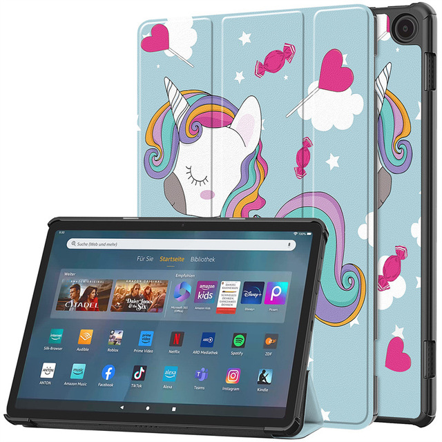 Custom Sublimation Tri-fold Stand Smart Cover Case for Amazon Kindle Fire Max 11 5th Generation 2023