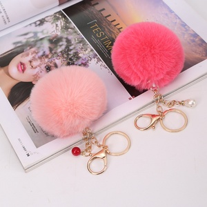พวงกุญแจขนปุยหลากสีสันแฟชั่นขายส่งแบบขายปลีก - Product Image 5