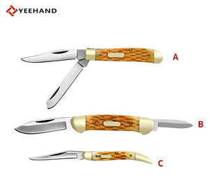 سكين صغير مُزين على شكل عظم ثور مُزين يدويًا حسب الطلب سكين صغير مُحمل للدفاع عن النفس سكين صغير محمول - Product Image 2