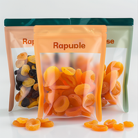Emballage petit sac en gros mignon en plastique pour vêtement poly fermeture éclair pochette transparente avec fermeture éclair et fenêtre réutilisable personnalisée pour aliments