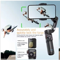 Stabilisateur de cardan M03 AI à suivi facial pour smartphones, microphone de téléphone portable à trois axes, anti-tremblement, lumière magnétique intégrée