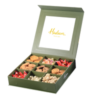 Boîte Magnétique de Luxe pour Dattes du Ramadan avec Fenêtre PVC Transparente Logo Personnalisé, Emballage Carton Rigide pour Biscuits, Noix et Cookies