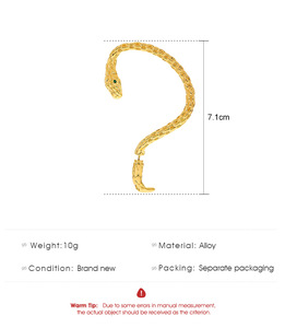 Pendientes de bobina de serpiente inspirados en el punk-Pendientes llamativos retro en negrita Diseño único unisex para parejas Joyería vintage de moda - Product Image 3