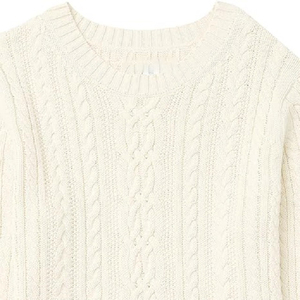 Logo personnalisé dames décontracté à manches longues pull-over pull femmes surdimensionné rond col en V tricots BD pull femme - Product Image 6