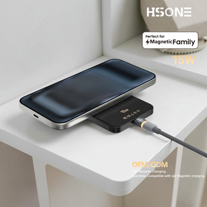 Chargeur sans fil magnétique en verre AG ultra-fin LF21AG, charge rapide 15W pour téléphone et montre avec écran numérique LED HD - Product Image 6