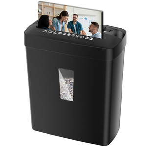 Trituradora de tarjetas de plástico de 6 hojas para uso doméstico y de oficina, hecha en fábrica de <span class=keywords><strong>China</strong></span>, mini trituradora de papel 13L