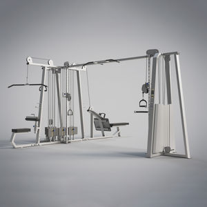 Estación de Entrenamiento Multiusos con Soporte para Máquina <span class=keywords><strong>Smith</strong></span>, Accesorio de Montaje <span class=keywords><strong>en</strong></span> Pared con Cable, Equipo de Gimnasio Alemán con <span class=keywords><strong>Prensa</strong></span> de Piernas - Product Image 2