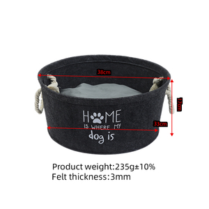 Panier pour chat pliable respirant au design ouvert, couleur personnalisable, nid en feutre, tissu détachable, fournitures pour animaux de compagnie pour chats et chiens - Product Image 2