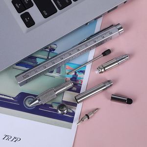 Hot Sale 9 in 1 Multi Function With Light Bottle Opener Stylus <b>Level</b> Ruler Metal Ballpoint Pen for Business Gift - Product Image 5