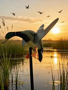 Leurre de chasse réaliste en PE avec ailes rotatives pour la chasse en extérieur et l'éloignement des oiseaux (Canard mâle/Canard femelle) - Product Image 2