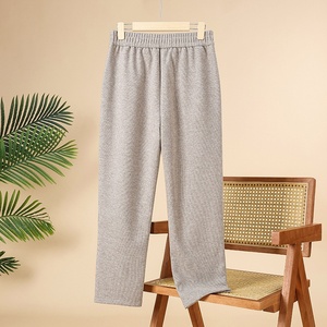 Pantaloni Casual primavera autunno donna vita alta elasticizzati a gamba dritta abiti in lana per lavoro traspirante a vita media pantaloni per donna - Product Image 3