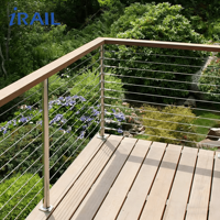 Balustrade sur mesure en acier inoxydable 304/316 pour terrasse/escalier/balcon, système de garde-corps en câble métallique anti-rouille pour extérieur/intérieur, directement de l'usine