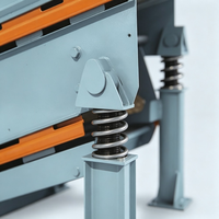 Crible vibrant à double étage en acier au carbone avec plaques de criblage à fentes, colonnes de support, revêtement peint bleu pour applications en carrière
