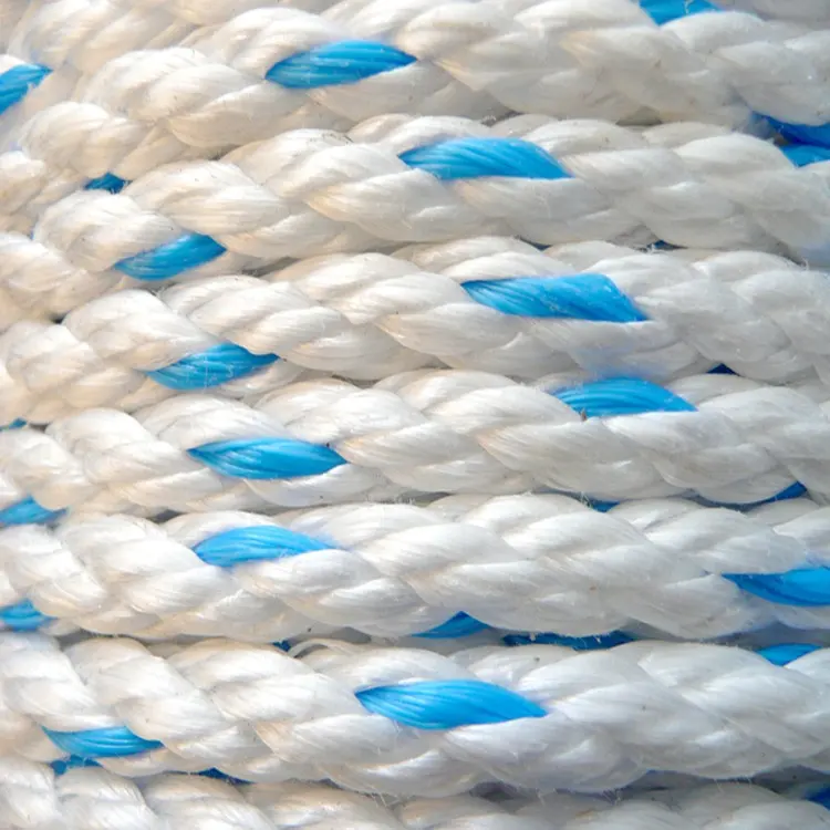 pp rope polypropylene rope twist white blue polysteel pp danline rope for fishing marine