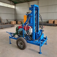 Plateforme de forage de puits d'eau compacte et portable à moteur diesel, économique, pour le forage de puits intérieurs