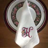 Serviette à Jours 100% Lin de Table Lavée à la Pierre