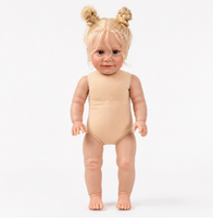Poupée Reborn de 24 pouces, membres en vinyle, corps en tissu doux, poupée bébé réaliste peinte à la main, jouet compagnon pour enfants, cadeau d'anniversaire ou de vacances