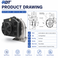 Ventilador Centrífugo de Gas EC de Alto Flujo de Aire G1G170-AB31/51/53/08 con Rodamiento de Bolas para Sistema de Caldera de Condensación de Gas de Funcionamiento Continuo