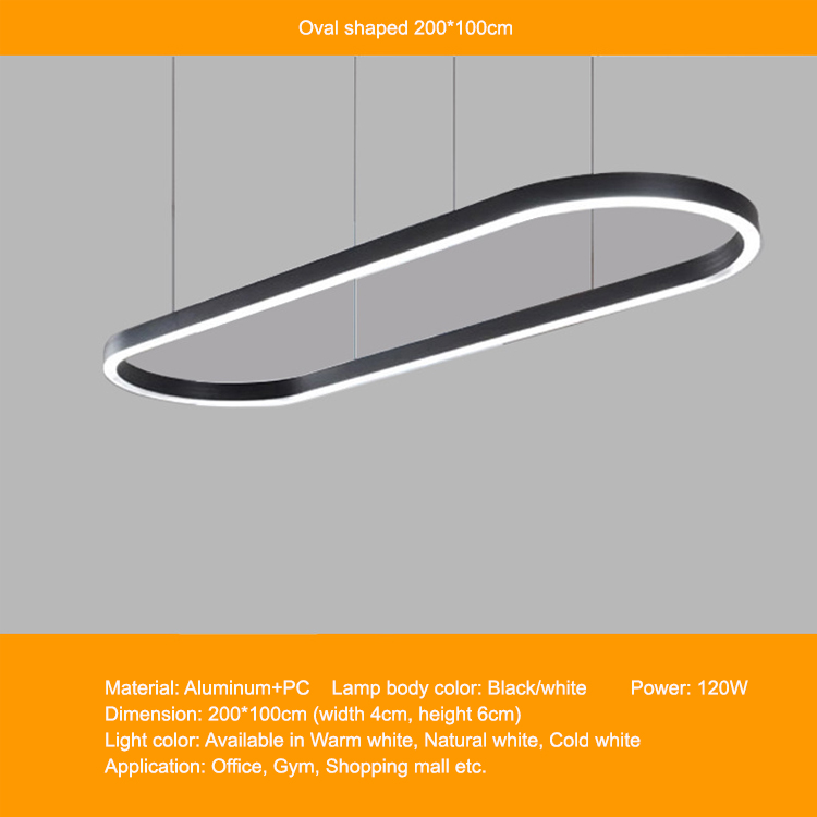 Ovale 200*100cm 120w