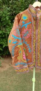 Luxury Handmade Knitted <b>Velvet</b> Embroidery Autumn <b>Jacket</b> <b>Women</b> | Premium Floral Artisan Boutique Eco-Friendly Breathable Cotton - Product Image 5