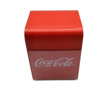 Porta Servilletas Decorativo de Metal Simple con Hojas de Coca-Cola y Porta Menús de Plástico PET