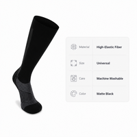 Chaussettes de compression montantes personnalisées avec logo, vente en gros, OEM pour le marathon, la course à vélo, la randonnée, la gym, l'entraînement et la récupération musculaire sportive