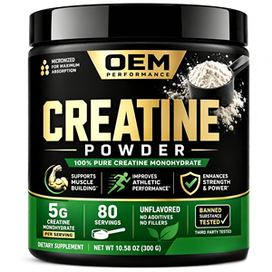 OEM ODM <b>Creatine</b> <b>Monohydrate</b> Powder HACCP ISO22000 80 Servings 300g Unflavored - Product Image 1