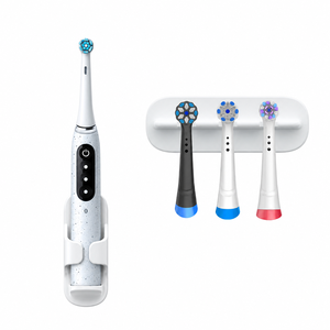 <span class=keywords><strong>Support</strong></span> de rangement pour têtes de <span class=keywords><strong>brosse</strong></span> <span class=keywords><strong>à</strong></span> dents <span class=keywords><strong>électrique</strong></span> <span class=keywords><strong>Oral</strong></span>-<span class=keywords><strong>B</strong></span> 2-en-1, fixation murale et égouttoir de comptoir pour salle de bain, sans perçage - Product Image 1