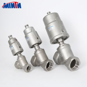 Válvula de Asiento Angular Neumática de Acero Inoxidable Dn50 Steam Ss304 de Doble Acción de Encendido/Apagado para Generador de Oxígeno - Product Image 1