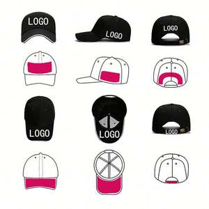 Stylish Unisex Oxford 6-Panel Baseball Cap Leopard Dot 100% Cotton Metal Buckle-Pink Black Embroidered Detail Sports Streetwear - Product Image 4